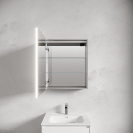 Зеркало-шкаф Sancos Evoke SC8060 60х70 подвесной цвет серый